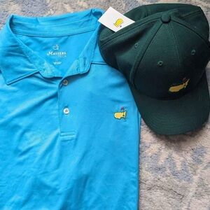 Masters Tech golf polo and NWT hat